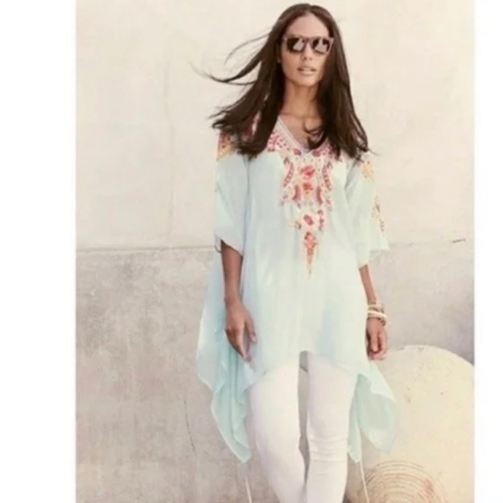 Johnny Was Boho Cleopatra Asymmetrical Tunic top